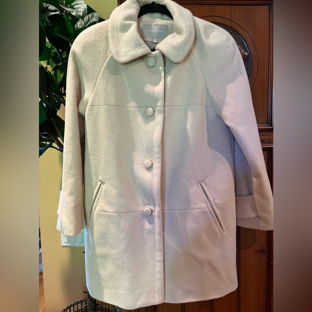 Cream Banana Republic Coat